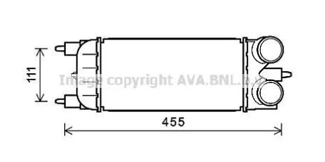 AVA CITROEN Інтеркулер C5 III, Peugeot 508 1.6HDI 10- AVA COOLING PEA4365