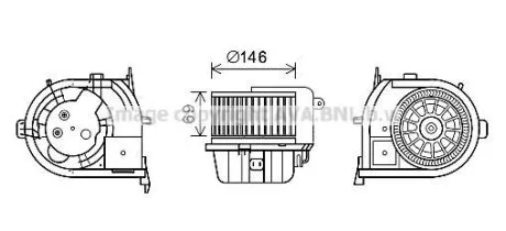 AVA RENAULT Вентилятор салона CLIO II 98- AVA COOLING RT8592