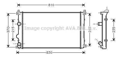 AVA Радіатор охолодження NISSAN INTERSTAR (2002) 2.2 DCI NISSAN INTERSTAR (2002) 2.2 DCI AVA COOLING RTA2322 (фото 1)