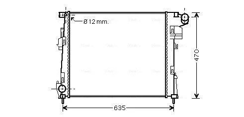 Радіатор охолодження NISSAN; OPEL; RENAULT (вир-во AVA) AVA COOLING RTA 2427 (фото 1)