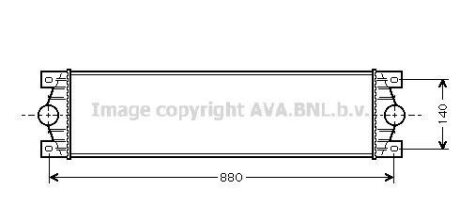 AVA RENAULT Інтеркулер MASTER II 1.9, 2.2, 2.5 00-, OPEL, NISSAN AVA COOLING RTA4359
