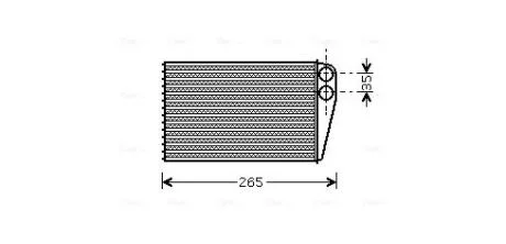 Радіатор обігрівача RENAULT GRAND SCENIC (2003) (вир-во AVA) AVA COOLING RTA6354