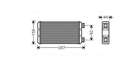 Теплообмінник, система опалення салону AVA COOLING RTA6457