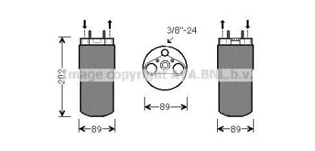 AVA NISSAN Осушувач PRIMASTAR 01-, OPEL, RENAULT AVA COOLING RTD555