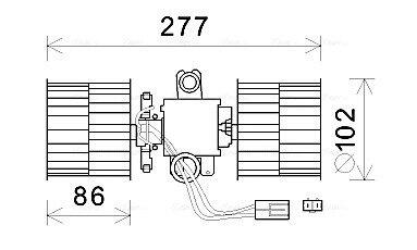 Електродвигун, компресор салону AVA COOLING SA8022