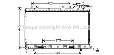 AVA SUBARU Радіатор охолодження Forester 2.0/2.5 02- AVA COOLING SU2098
