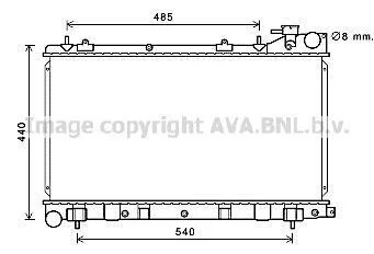 AVA SUBARU Радіатор системи охолодження двигуна FORESTER 2.5 03- AVA COOLING SU2103 (фото 1)