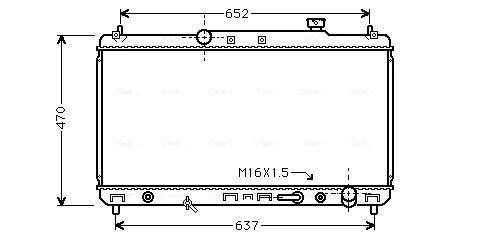 Радіатор охолодження CAMRY 22i AT 96-01(вир-во AVA) AVA COOLING TO2236 (фото 1)