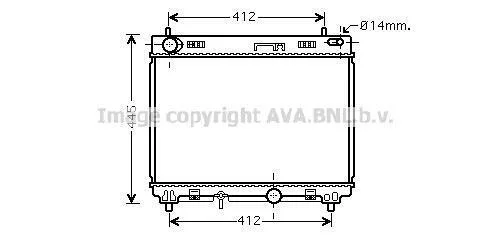 AVA TOYOTA Радіатор охолодження Yaris 1.4 D-4D 05- AVA COOLING TO2358 (фото 1)