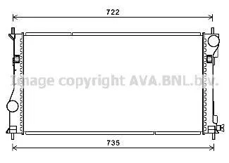 AVA TOYOTA Радіатор системи охолодження двигуна GT 86 2.0 12-, SUBARU BRZ 2.0 12- AVA COOLING TO2688