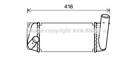 AVA TOYOTA Інтеркулер AURIS 1.4 D-4D 12-, COROLLA 1.4 D-4D 06- AVA COOLING TO4668