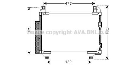 AVA TOYOTA Радіатор кондиціонера Yaris 1.0/1.3 05- AVA COOLING TO5413D