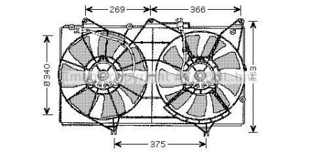 Вентилятор (комплект) AVA COOLING TO7528