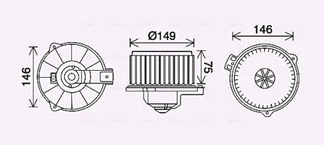 Вентилятор салону AVA COOLING TO8735