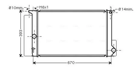 Радіатор, Система охолодження двигуна CLEVER FIT AVA COOLING TOA2397