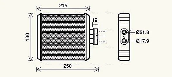 Теплообмінник, система опалення салону CLEVER FIT AVA COOLING VN6196 (фото 1)