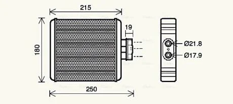 Теплообмінник, система опалення салону CLEVER FIT AVA COOLING VN6196