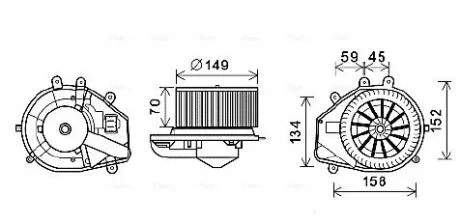 Компресор салону AVA COOLING VN8352