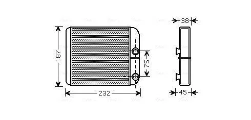 Теплообмінник, система опалення салону CLEVER FIT AVA COOLING VO6129 (фото 1)