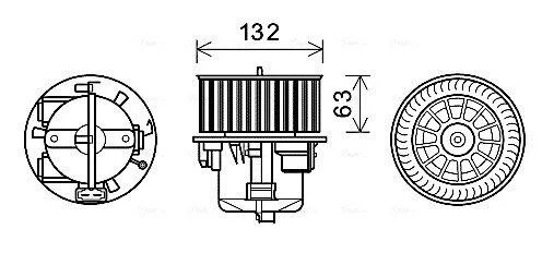 AVA Вентилятор салона S80 II, V70 III, XC60, XC70 II 06- AVA COOLING VO8178 (фото 1)