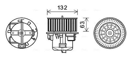 AVA Вентилятор салона S80 II, V70 III, XC60, XC70 II 06- AVA COOLING VO8178