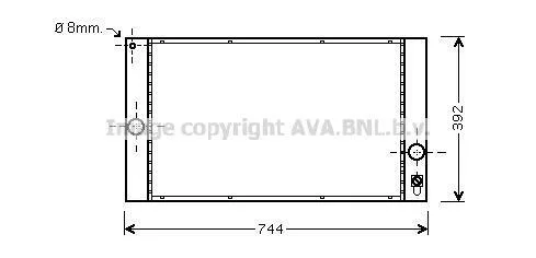 AVA VOLVO Радіатор системи охолодження двигуна C30/70 II, S40 II, V50 2.0/2.5 04- AVA COOLING VOA2141 (фото 1)