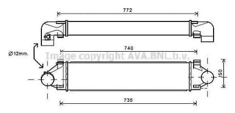 AVA VOLVO Інтеркулер S60 II, XC60 I AVA COOLING VOA4173