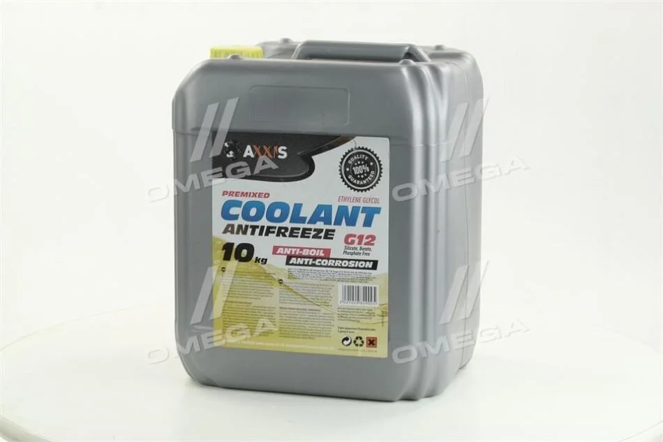 Антифриз YELLOW G12 Сoolant <> (жовтий) (Каністра 10кг) AXXIS AX2009 (фото 1)