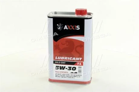 Олива моторн. 5W-30 Gold Sint (Каністра 1л) AXXIS AX2022