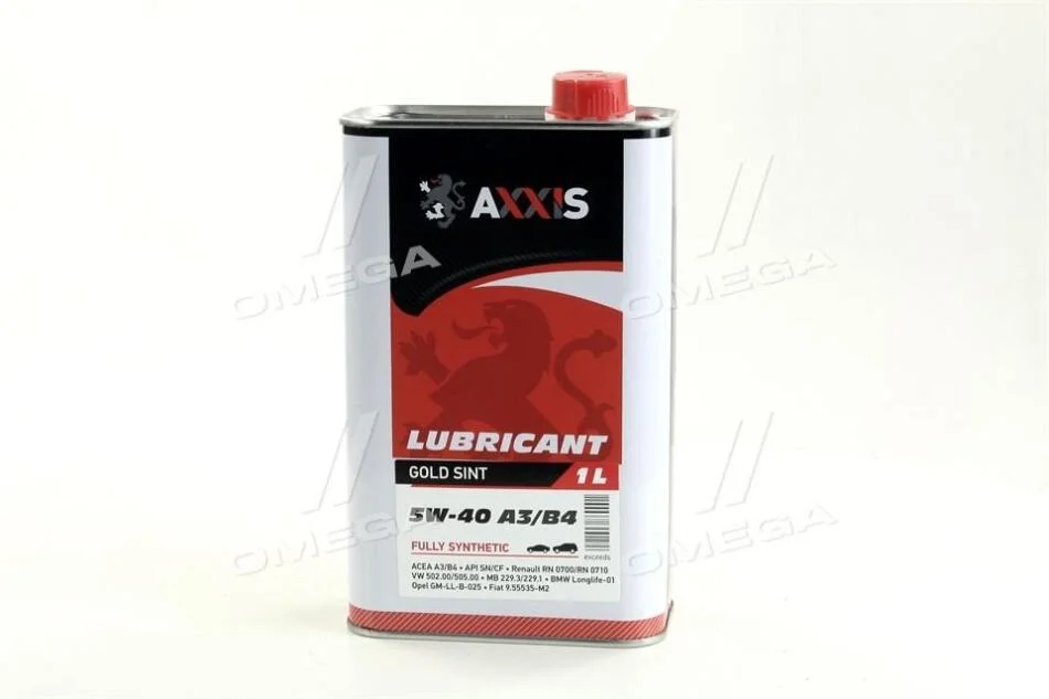 Масло моторн. 5W-40 A3/B4 Gold Sint (Каністра 1л) AXXIS AX2024 (фото 1)