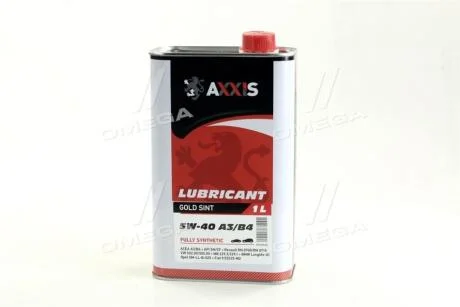 Масло моторн. 5W-40 A3/B4 Gold Sint (Каністра 1л) AXXIS AX2024