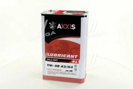Масло моторн. 5W-40 A3/B4 Gold Sint (Каністра 4л) AXXIS AX2025