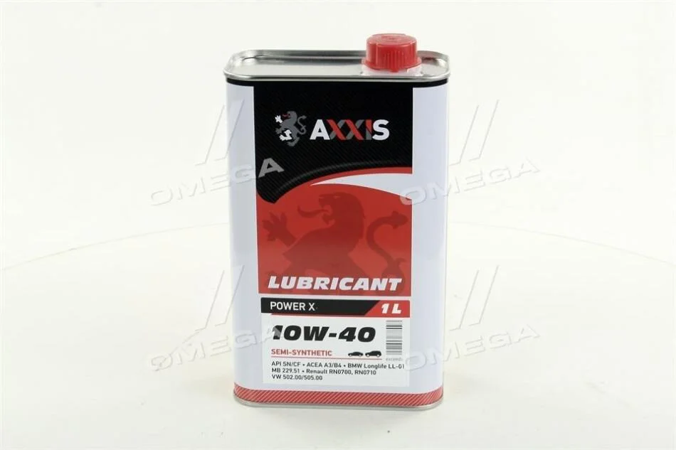 Олива моторн. 10W-40 Power Х (Каністра 1л) AXXIS AX2033 (фото 1)