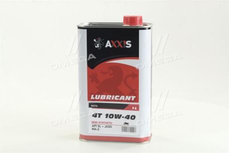 Олива моторна MOTO 4T 10W-40 (Каністра 1л) AXXIS AX-2054