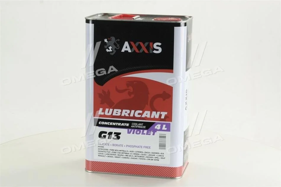 Антифриз <> VIOLET-PURPLE концентрат G13 (-80C) (Каністра 4л) AXXIS AX2089 (фото 1)