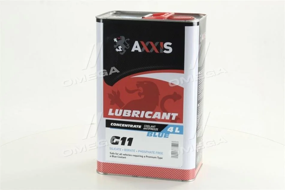 Антифриз <> BLUE концентрат G11 (-80C) синій (Каністра 4л) AXXIS AX2094 (фото 1)