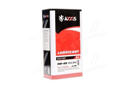 Олива моторна 5W-40 A3/B4 Gold Sint (Каністра 5л) AXXIS AX-2175