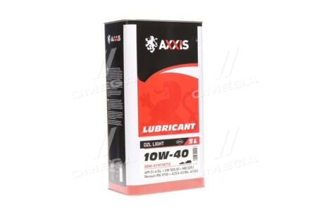 Олива моторн. 10W-40 DZL Light (Каністра 5л) AXXIS AX-2178