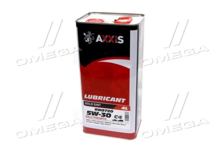 Масло моторн. 5W-30 С4 RN0720 (Каністра 4л) AXXIS AX2189
