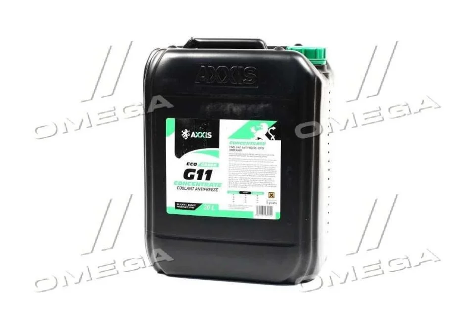 Антифриз концентрат ECO-80C GREEN G11 зелений 20л/21,4kg <> AXXIS AXP999G11GR ECO 20 (фото 1)