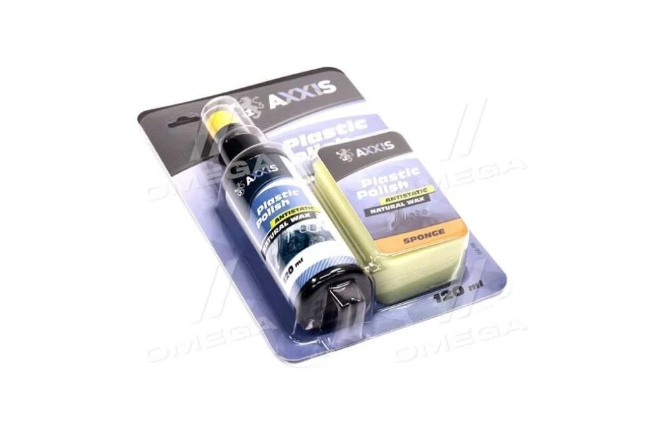 Очисник-поліроль пластику салону з губкою 120ml <> AXXIS VSB088 (фото 1)