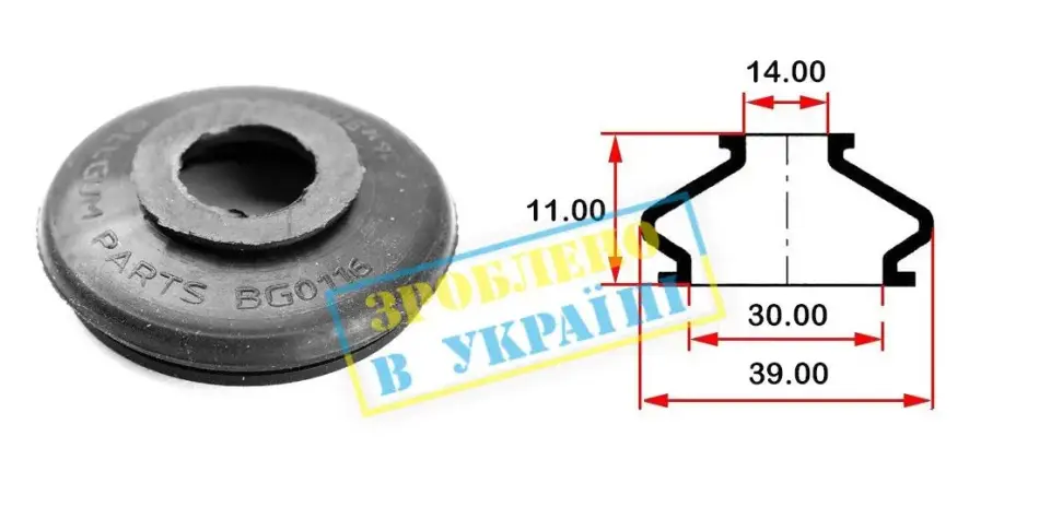 Пильовик кульової опори BELGUM PARTS BG0116 (фото 1)