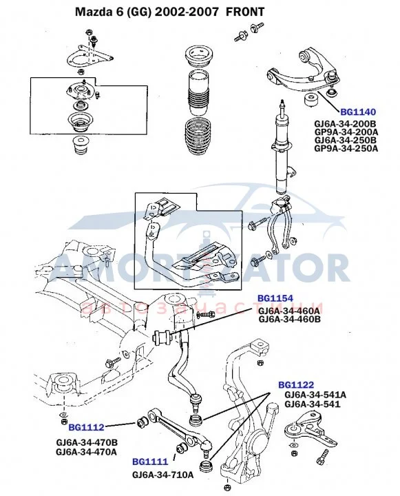 Сайлентблок переднього нижнього важеля (внутрішній) BELGUM PARTS BG1112 (фото 1)