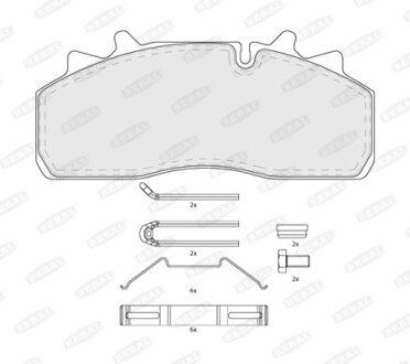 Комплект гальмівних накладок, дискове гальмо BERAL BCV29159TK