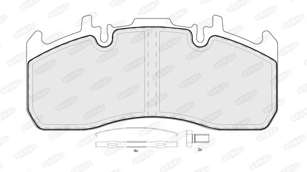 Комплект гальмівних накладок, дискове гальмо BERAL BCV29173TK (фото 1)
