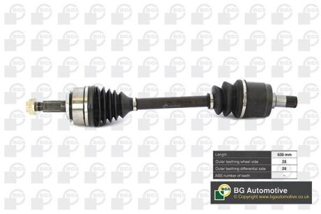 Фото піввісь BGA DS2519L Піввісь BGA DS2519L