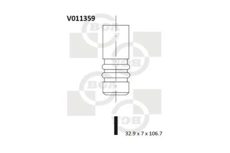Клапан двигуна BGA V011359