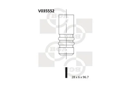 Клапан двигуна BGA V035552