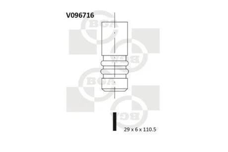 Клапан двигуна BGA V096716