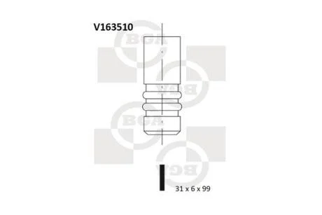 Клапан двигуна BGA V163510